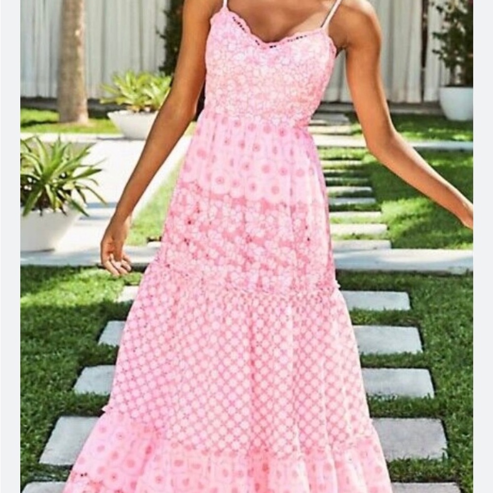 Lilly Pulitzer pink Kyla maxi dress coral